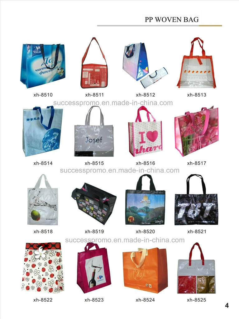 Promotional Custom PP Woven Non Woven RPET Laminated Reusable Shopping Bags