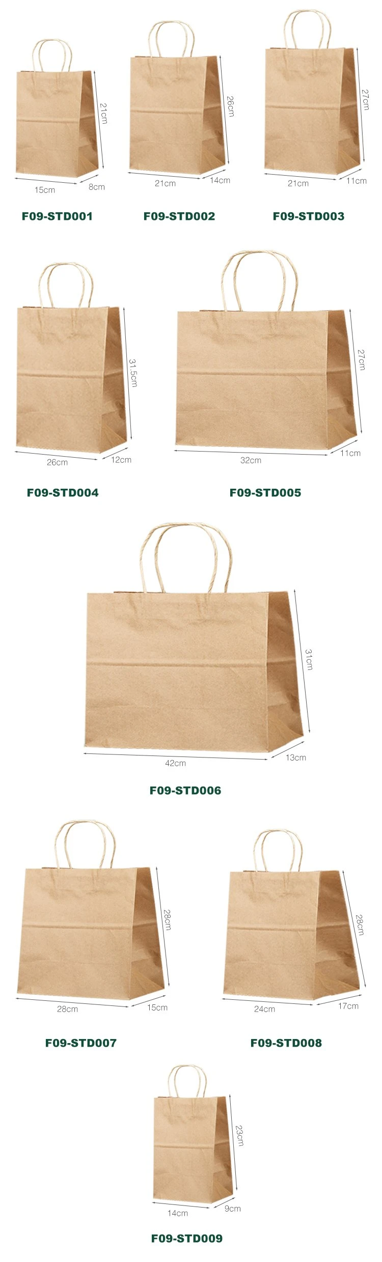 Biodegradable Custom Print Kraft Clothing Packaging Paper Bag with Handle Paper Shopping Bag